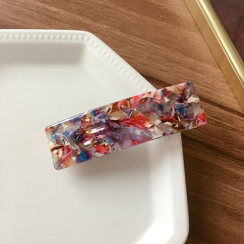 Wholesale Temperament Simple Hair Accessory Horizontal Clip One-line Rectangular Versatile Spring Clip